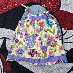 HANNA ANDERSSON MULTICOLORED FLOWER PRINT DRESS SIZE 12 MONTHS